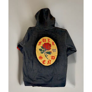 Full Send X Nelk Boys Rose Hoodie Navy blue